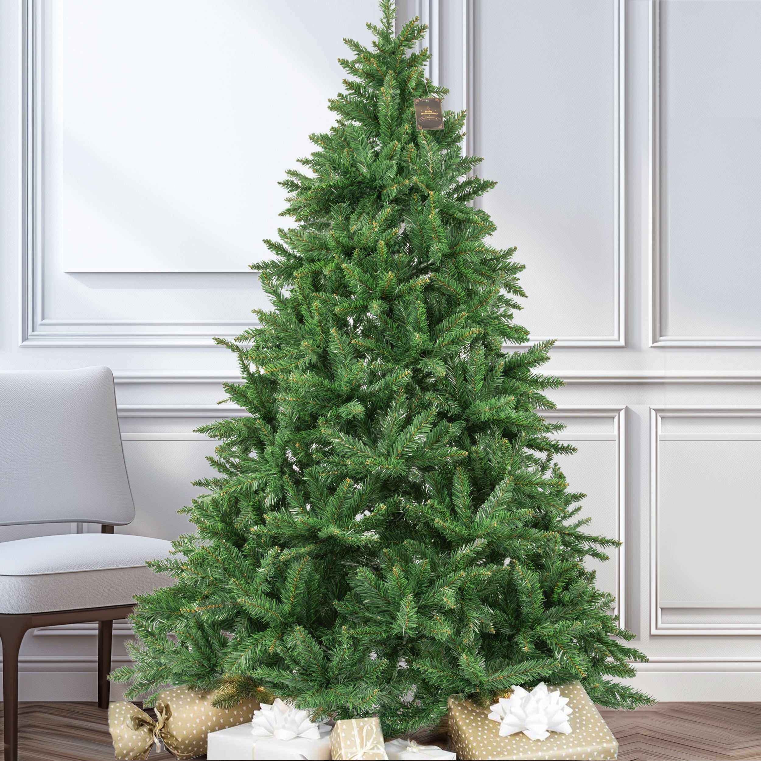 High quality artificial Christmas tree made of PVC with 1160 pointed top, Christmas tree with metal stand, perfect Christmas decoration for your home